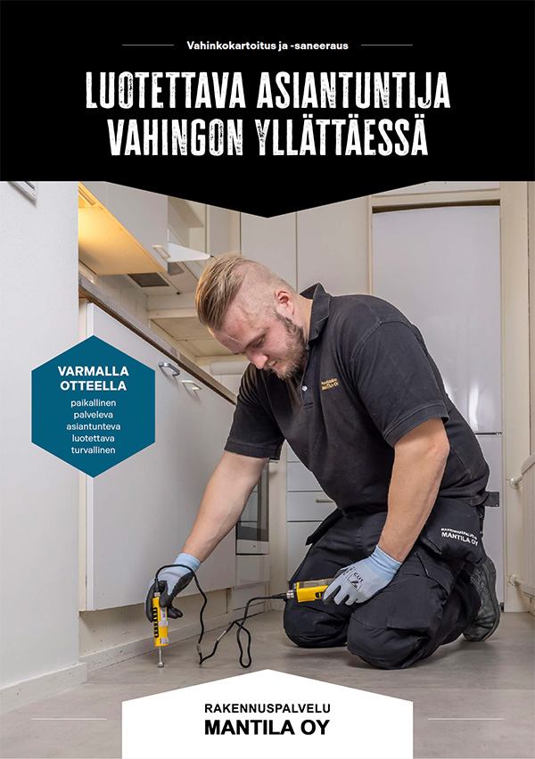Vahinkokartoitus ja -saneeraus - Luotettava asiantuntija vahingon sattuessa - Rakennuspalvelu Mantila